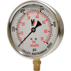 Gauge-0-1000 4140gxb1000 Valley Instrument Grade Stem Mount Glycerin Filled Psi 634332616457