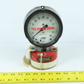 Tc-1-150 Amatek Tci Liquid Filled Teflon Diaphragm With 0-60psi Gauge