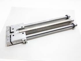 1500s100-15.00 American Pneumatic Double Acting Linear Slide 15 Inch Stroke Single Bearing Block 1 Diameter Shafts