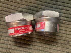 04310ss02txck Ashcroft Type N 310 Diaphragm Seal 316l Ss Lot Of 2 Made-in-usa Stainless