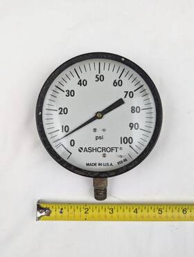 048-06 Ashcroft 04806 Pressure Gauge 0-100psi - 5 In Face