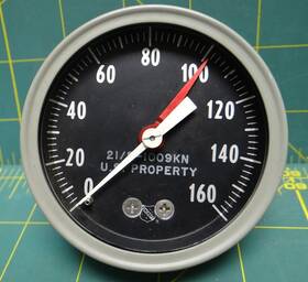 2-1009kn Ashcroft 21/2-1009kn 2.5 Inch Pressure Gauge 0-160 Psi Back 1/4 Npt Connection -missing Window