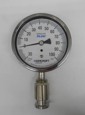 8901 Ashcroft Duralife Plus Pressure Gauge Inch Sanitary Fitting Welded Aisi 316ss