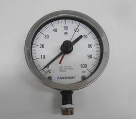E620563 Ashcroft Industrial Pressure Gauge With Duratemp Pointer 0-100 Psi