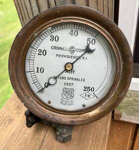 Mfg-1927 Ashcroft Mfg Vintage Grinnell Co Brass Gauge Providence Ri-ashcroft Retard Sprinkler