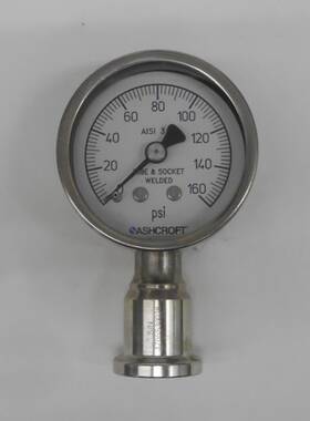 Pi-5381-006 Ashcroft Pressure Gauge 0-160 Psi Aisi 316ss Tube And Socket Welded