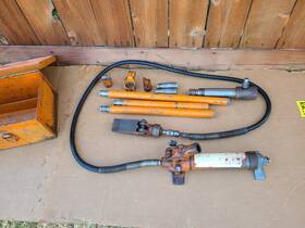 107b Astroline Hydraulic Pump Porta-power Kit 4 Ton As Is For Parts Or Repair