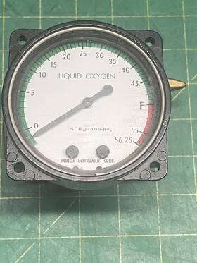 97899-r4 Barton Instrument Liquid Oxygen Differential Pressure Gauge Front Flange Scr