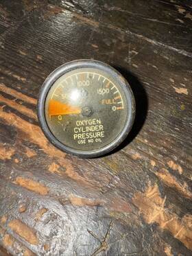 52034-2 Bendix Pioneer Oxygen Cylinder Pressure Gauge 0-2000 Lb