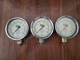 8t0820 Cat Lot 3 Caterpillar Gage 0-70 Psi Hydraulic Pressure Gauge Plz Read