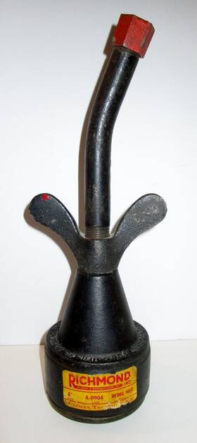 A-0904 Climax Testing 4 Inch Vented Wing Nut Test Plug Richmond Va Foundry
