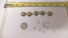 15002-6 Clippard Lot Of 5 Pcs Universal Brass T Fittings 10-32 Threads Used