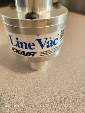 6083 Exair Compressed Air Line Vac. Stainless Steel 1.5 Inch Has 3/8 Fitting B1f