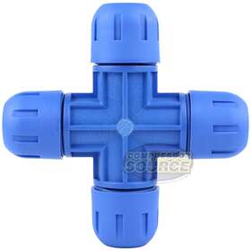 F1051 Fastpipe 3/4 Inch Cross Fitting For Aluminum Compressed Air Piping By Rapidair