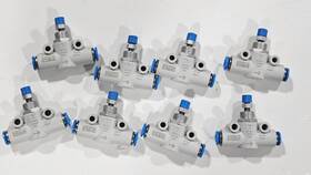 Gr-qs-6 Festo 193970 Lot Of 8 Flow Control Valves