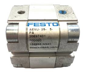 Aevu-25-5-pa Festo Compact Pneumatic Air Cylinder 20697401 156945 Nn41 Used