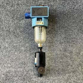 Festo Lf-3/8-s-b Pneumatic Filter Regulator With Wa-1 Drain Used