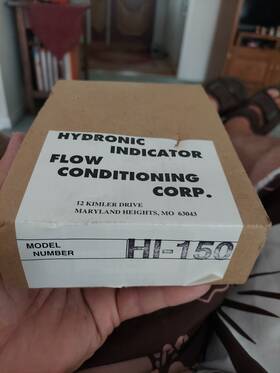 Hi-150 Flow Conditioning Corp Marsh Hydronic Indicator Gauge Type Ttm #k