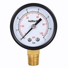 Hmp-01 Milson Pressure Gauge Black Steel Case Bottom Mount Npt