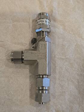 Rv2h-6t-ws Hy-loc Hy-pro Hy-lok 3/8 Inch Stainless Steel 316 6000 Psi Tube With Prv 1100psi
