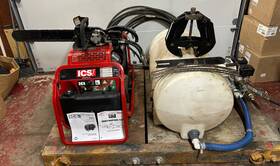 880f4 Ics P95 Hydraulic Power Unit With Chainsaw Pipe Clamp And Honda Water Pump