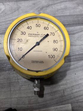 121tid04y21 Industrial Mro -121tid04y21 Perma Cal Industries 0-100psi Pressure Gauge #117b152pr3