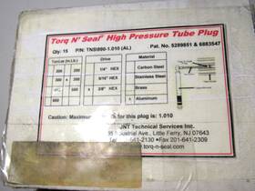990-1.010 Jnt Tns/990-1.010 Torq N Seal High Pressure Tube Plug Tns Al