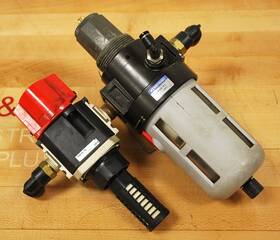 V3010-10 Koganei Fr600-03 Pneumatic Filter With Ckd Pressure Regulator - Used