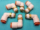 Kq2l-09-34s Smc Lot Of One Touch Male Elbow Fittings Tube Npt