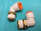 Kq2l-13-37s Smc Lot Of One Touch Male Elbow Fittings Tube Npt