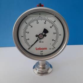 Bh5220eco Labom Used Bourdon Tube Pressure Gauge 3.5 Inch