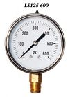 Ls125-600 Liberty Pneumatic New Hydraulic Liquid Filled Pressure Gauge Psi