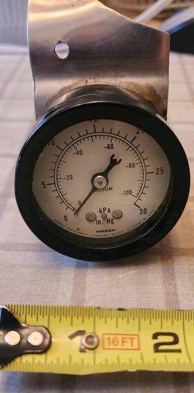 Marsh J4805 Gauge 2 1/2 Inch 0-30 Vacuum