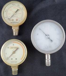 5515a-7g Matheson 63-2233 Gauge Lot Of 3 Pressure Craftsman And Hazed Other