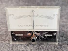930032-033a Modutec - 25 /- Dc Microamperes Analog Panel Meter ........ Sb4
