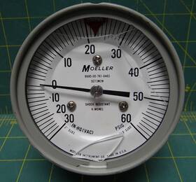 6685-00-761-6463 Moeller Sct3m2n 3.5 Compound Pressure Gauge Cracked Glass
