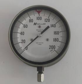 Sge4m14n Moeller 200 Psi Pressure Gauge With Aluminum Case 4.5 Inch Dial 1/4 -npt Connection