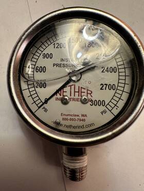 4npt-gf-bt Nether Industries 3 000 Psi Insta-flow Pressure Gage