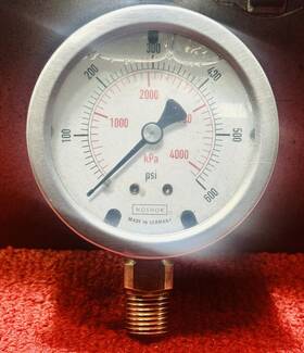 40-500-600-1 Noshok 40-500-600-1/2 40-500-600 Psi Liquid Filled Pressure Gauge 4 Inch Stainless 1/2 Male Port