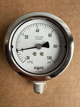 89739u56 Noshok 316 Ss Tube And Socket Pressure Gauge