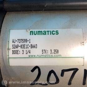Wj737599-1 Numatics Actuator Bore 3 1/4 Stroke 3.250 Usip