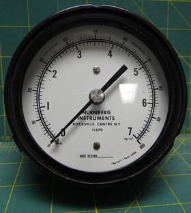 Gp1-d35-3 Nurnberg Instruments N 3.5 Inch Pressure Gauge 0-100 Psig 0-7 Kg/cm Sq. Lower Back 1/4 Npt Conn