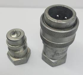 Sm-501 Parker/bruning 1/2-14 Nptf Sm Steel Coupler And Male Nipple Quick Coupling