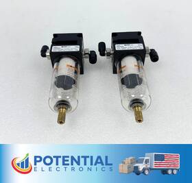 Parker F35-02ag Lot Of 2 Previusly Owned Watts Pneumatic Filter With Elbows