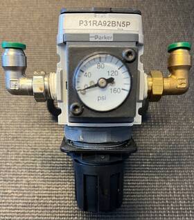 P31ra92bn5p Parker Mini Air Regulator 1/4 Inch Npt 0-125 Psi Global Modular