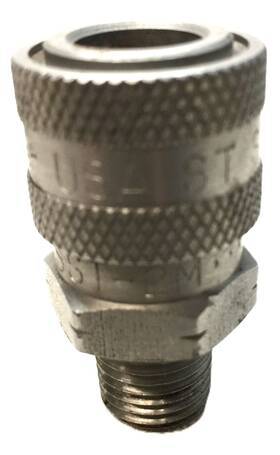 Chromium-6 Parker Sst-2m 1/4 Inch Quick Connect Free Hydraulic Coupling Used