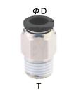 Pc-1-4-n2 Pneumaticplus Push To Connect Tube Fitting Male Straight 841693100932