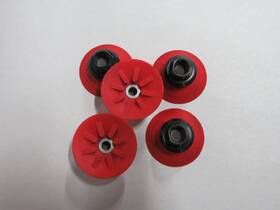0101553 Piab Red Silicon F40-2 Suction Cup With Filter 1/8 Inch Npsf 21mmh Lot Of 5 Used