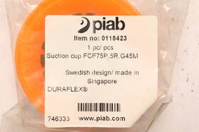 Fcf75p.5r.g45m Piab Flat Concave Suction Cup Lot Of 3
