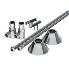 Pfxcat22clkl12 Proflo 3/8 Inch X Straight Supply Stop Kit - Chrome